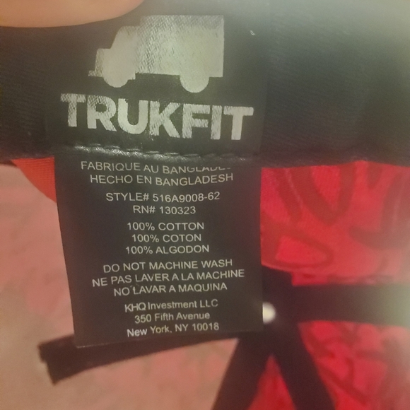 Trukfit Hat All Over Red Print  Adjustable Snapback Cap L'il Wayne Streetwear - Picture 6 of 6